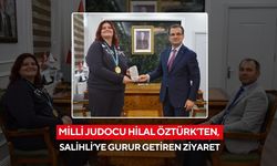 Altın Madalyalı Salihlili Milli Judocu Hilal Öztürk’ten Kaymakam Güldoğan’a ziyaret