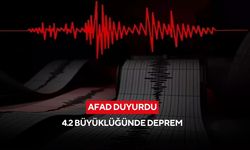 AFAD duyurdu: 4.2 büyüklüğünde deprem