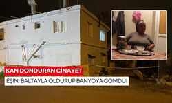 Kan donduran cinayet: Eşini baltayla öldürüp banyoya gömdü!