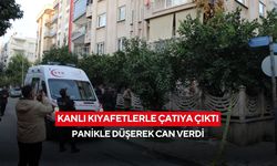 Kanlı kıyafetlerle çatıya çıktı, panikle düşerek can verdi