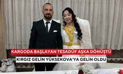 Kargoda başlayan tesadüf aşka dönüştü: Kırgız gelin Yüksekova’ya gelin oldu