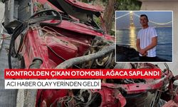 Kontrolden çıkan otomobil ağaca saplandı: Acı haber olay yerinden geldi