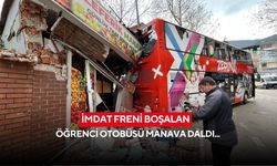 Lise önünde korku dolu anlar: Otobüs freni boşalınca dehşet saçtı