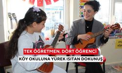 Tek öğretmen, dört öğrenci: Köy okuluna yürek ısıtan dokunuş