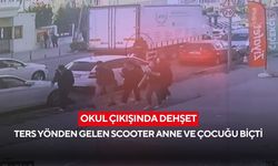 Okul çıkışında dehşet: Ters yönden gelen scooter anne ve çocuğu biçti
