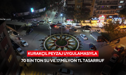 Peyzaj uygulamasıyla 70 bin ton su ve 17 milyon TL tasarruf