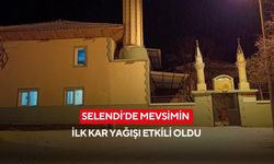 Selendi’de mevsimin ilk kar yağışı etkili oldu