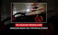 Silecek arızalandı, insan gücü devreye girdi! Gençlerin pratik çözümü viral oldu...
