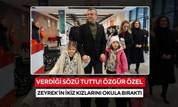 Verdiği sözü tuttu! Özgür Özel Zeyrek’in ikiz kızlarını okula bıraktı
