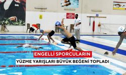 Engelli sporcuların yüzme yarışları büyük beğeni topladı