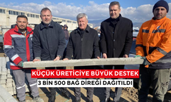 Şantiye alanı bayram yerine döndü... 700 bin liralık destekle çiftçinin yüzleri güldü....