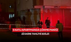 5 katlı apartmanda çökme paniği: 22 daire tahliye edildi