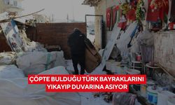 79 yaşındaki atık toplayıcının bayrak hassasiyeti duygulandırdı...