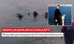 Arama çalışmaları acı sonla bitti: 28 yaşındaki genç baraj gölünde 30 metre derinlikte bulundu