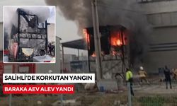 Salihli’de korkutan yangın: Baraka alev alev yandı