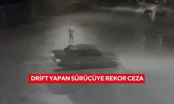 Drift attı, yürüyerek döndü... Drift yapan sürücüye para cezası ve trafikten men...