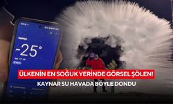Eksi 25 derecede görsel şölen: Kaynar su akımı sosyal medyayı sardı