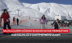 Salihlililerin gözdesi Bozdağ Kayak Merkezi’nde kar kalınlığı 8 santimetreye ulaştı