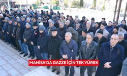 Manisa’da Gazze için tek yürek