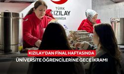 Kızılay’dan final haftasında üniversite öğrencilerine gece ikramı