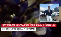 Motosikletini kurtarmak isterken canından oldu! Denize düştü, bir daha çıkamadı