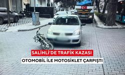Salihli’de otomobil ile motosiklet çarpıştı: Motosiklet sürücüsü yaralandı