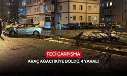 Orta refüjde can pazarı: Otomobil kazasında 4 yaralı