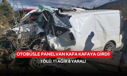 Otobüsle panelvan kafa kafaya girdi! 1 ölü, 1’i ağır 8 yaralı