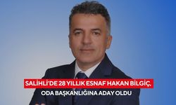 Salihli’de tecrübeli esnaf Hakan Bilgiç, oda başkanlığı için yola çıktı