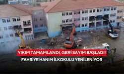 Salihli’de deprem riski taşıyan Fahriye Hanım İlkokulu yıkıldı
