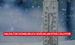 Salihli’de dondurucu soğuklar etkili oluyor