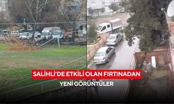 Salihli’de etkili olan fırtınadan yeni görüntüler
