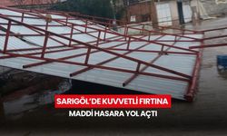 Sarıgöl’de kuvvetli fırtına maddi hasara yol açtı