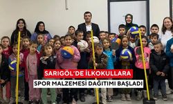 Sarıgöl’de ilkokullara spor malzemesi dağıtımı başladı