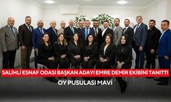 Salihli Esnaf Odası Başkan adayı Emre Demir ekibini tanıttı… Oy Pusulası Mavi