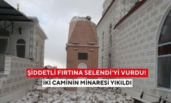 Şiddetli fırtına Selendi’yi vurdu! İki caminin minaresi yıkıldı