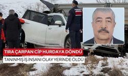 Tıra çarpan cip hurdaya döndü: Tanınmış iş insanı olay yerinde öldü