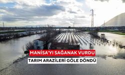 Manisa'yı sağanak vurdu: Tarım arazileri göle döndü