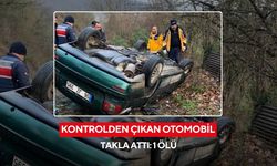 Kontrolden çıkan otomobil takla attı: 1 ölü