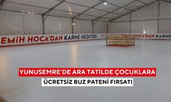 Yunusemre’de ara tatilde çocuklara ücretsiz buz pateni fırsatı