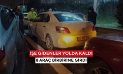 Bir anlık dikkatsizlik, kilometrelerce kuyruk! 8 araç birbirine girdi...