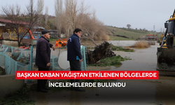 Başkan Daban yağıştan etkilenen bölgelerde incelemelerde bulundu