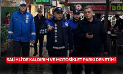 Salihli’de kaldırım ve motosiklet parkı denetimi