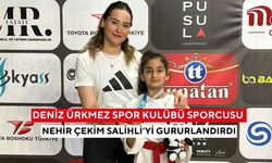 Deniz Ürkmez Karate Spor Kulübü sporcusu Nehir Çekim Salihli’yi gururlandırdı
