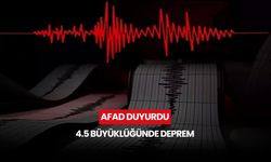AFAD duyurdu: 4.5 büyüklüğünde deprem