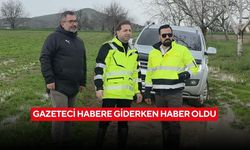 Felaket sahasında beklenmedik olay: Haber peşindeyken çamura saplandı