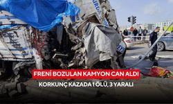 Freni bozulan kamyon can aldı: Korkunç kazada 1 ölü, 3 yaralı