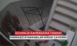 Güvenlik kamerasına yansıdı... Şaşkın hırsız ayakkabılara bakıp beğenmedi, süs çiçeğiyle kaçtı!