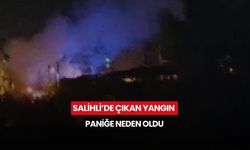 Salihli’de çıkan yangın paniğe neden oldu