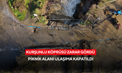 Kurşunlu Köprüsü zarar gördü piknik alanı ulaşıma kapatıldı